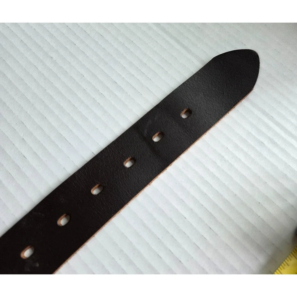 Dickies Men's Brown Fully Adjustable Perforated Leather Belt Casual Work Belt 38